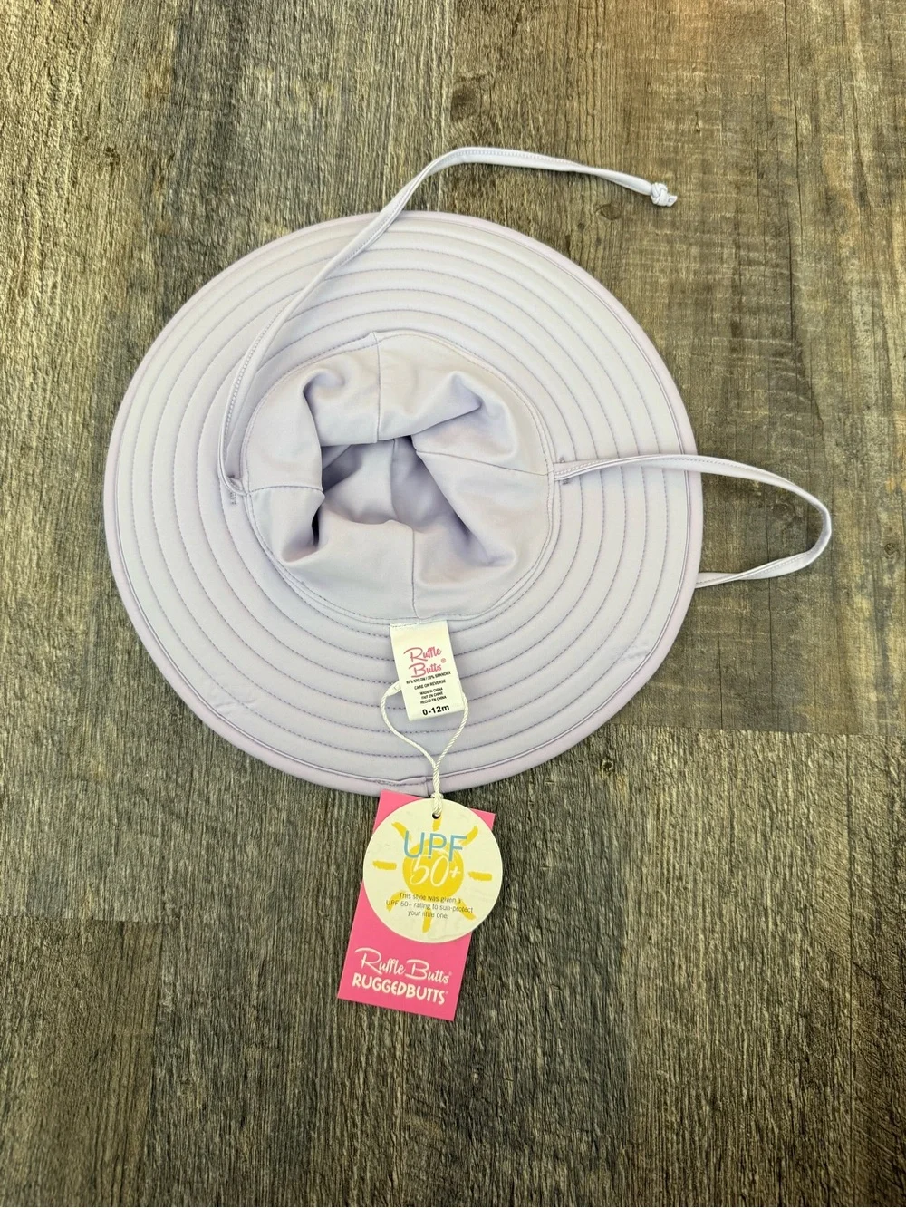 Ruffle Butts Kids Lavender Sun Hat with Chin Strap UPF 50+